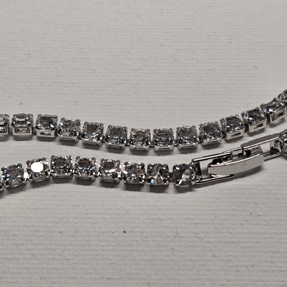 Tennis CZ Silver Fashion Bracelet - Picture 5 of 14